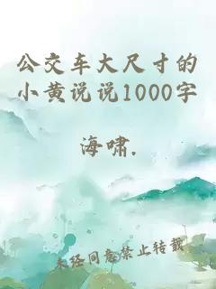 公交车大尺寸的小黄说说1000字