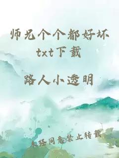 师兄个个都好坏txt下载